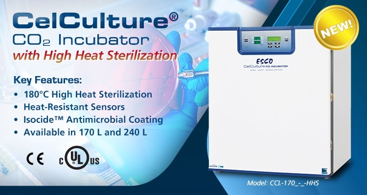 Esco Launches the CelCulture® CO2 Incubator with High Heat Sterilization