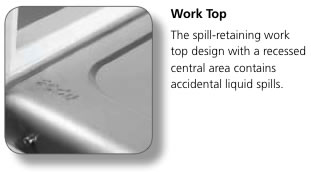 Laminar Flow Cabinets The
Spill Retaining Work Top