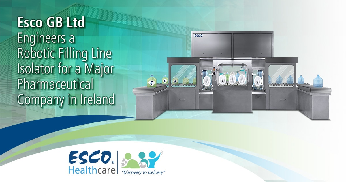 Esco GB Ltd проектирует роботизированный изолятор линии розлива для крупной фармацевтической компании в Ирландии