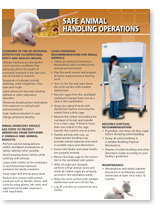 Safe Animal Handling Operations Poster